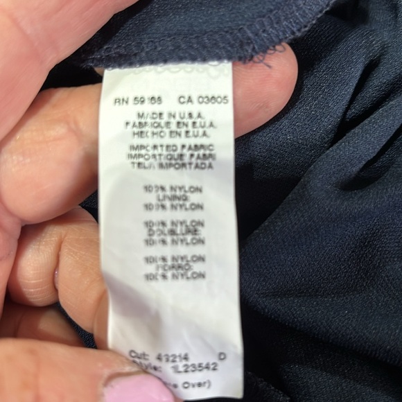 Karen Kane Hi Lo sleeveless, scoopneck,stretchy patterned,sheer,lined - Picture 14 of 15